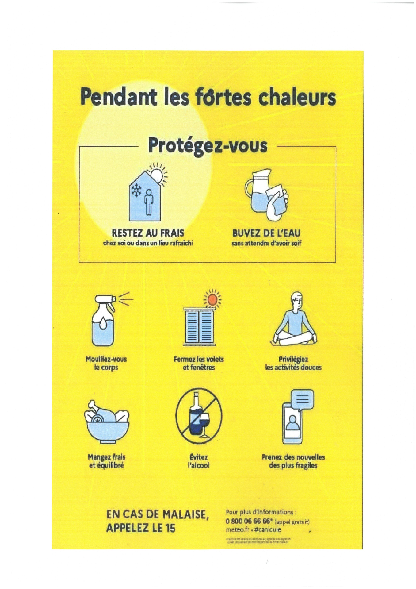 PROTÉGEZ-VOUS DES FORTES CHALEURS